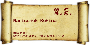Marischek Rufina névjegykártya